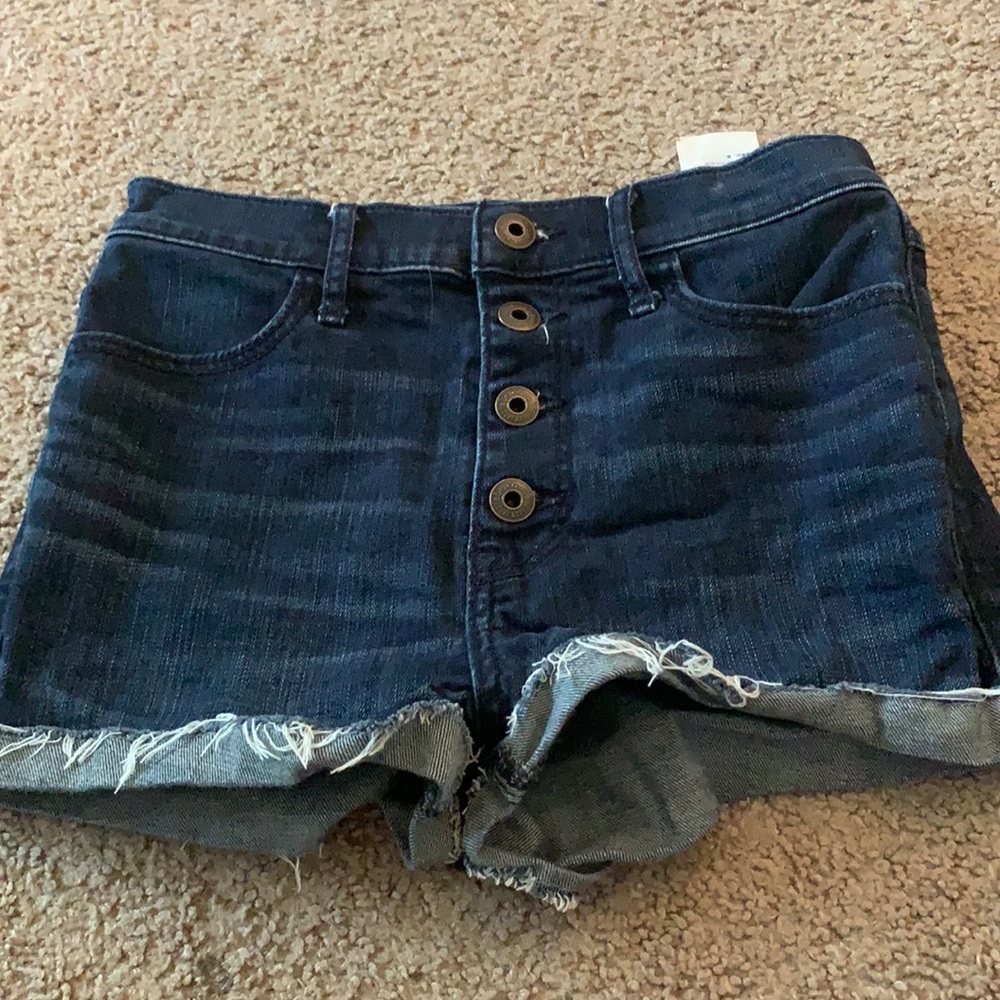 dark wash jean shorts